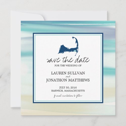 Harwich Cape Cod Ocean Watercolor Save the Date