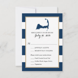 Harwich Cape Cod with heart Wedding RSVP menu