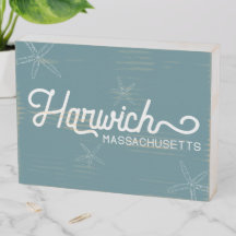 Harwich Massachusetts Coastal Wood Box Sign