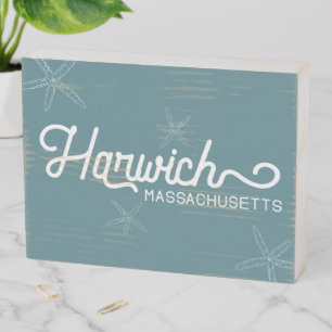 Harwich Massachusetts Coastal Wood Box Sign
