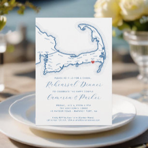 Harwich Port MA Casual Wedding Rehearsal Dinner Invitation