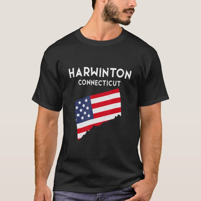 Harwinton Connecticut USA State America Travel Con T-Shirt (Front)