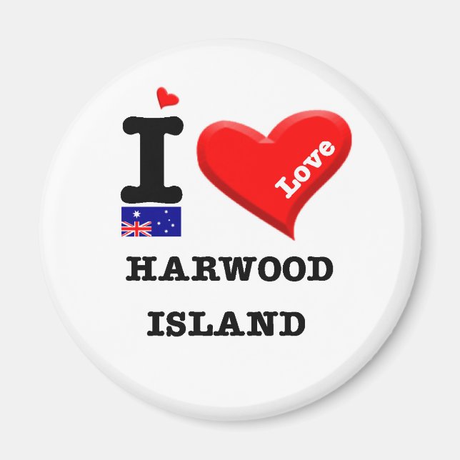 HARWOOD ISLAND - I Love Magnet (Front)