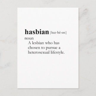 HASBIAN (definition) Postcard