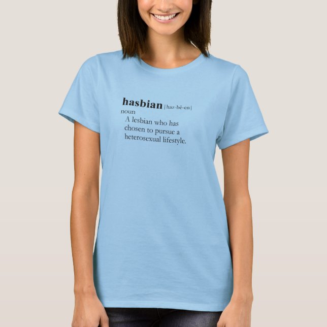 HASBIAN T-SHIRT / Gay Slang T-shirt (Front)