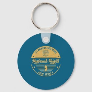 Hasbrouck Heights New Jersey Its Where My Story B Keychain
