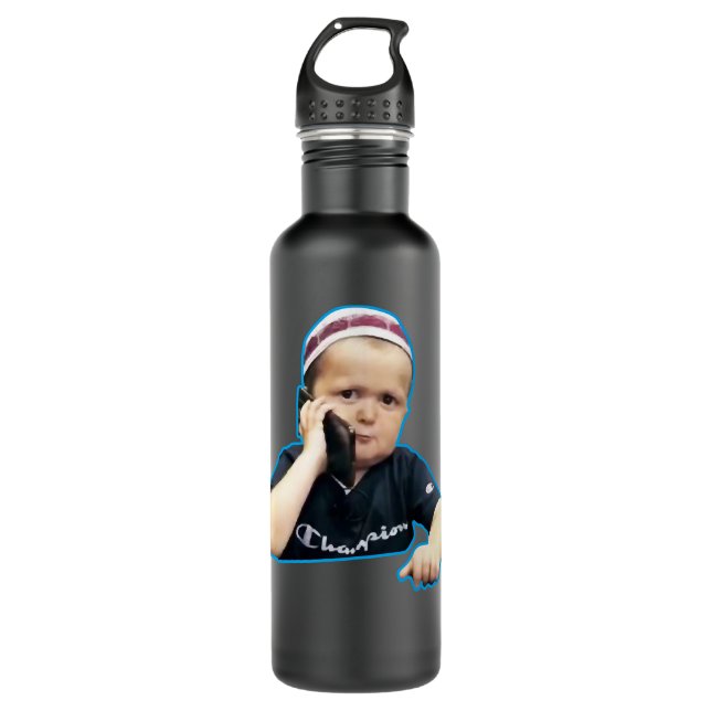 Hasbulla heart collage Classic T Shirt Stainless Steel Water Bottle (Front)