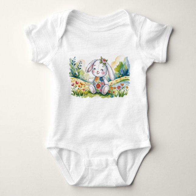 Häschen-Strampler Baby Bodysuit (Front)