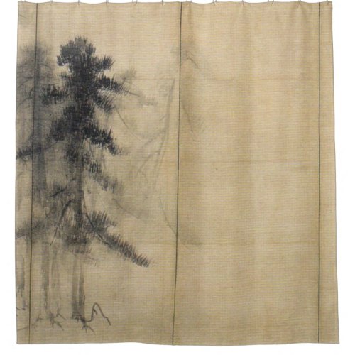 Hasegawa Tōhaku Pine Trees Shower Curtain