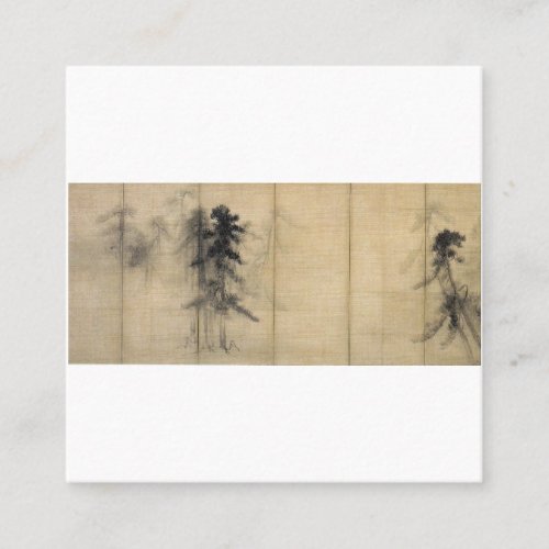 Hasegawa Tōhaku Pine Trees Square Business Card