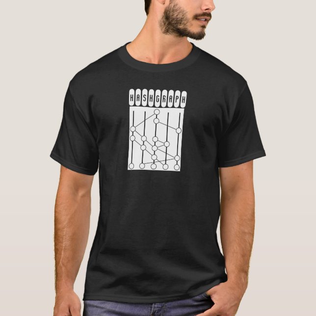 Hashgraph Blockchain Bitcoin Tech Black T-Shirt #2 (Front)