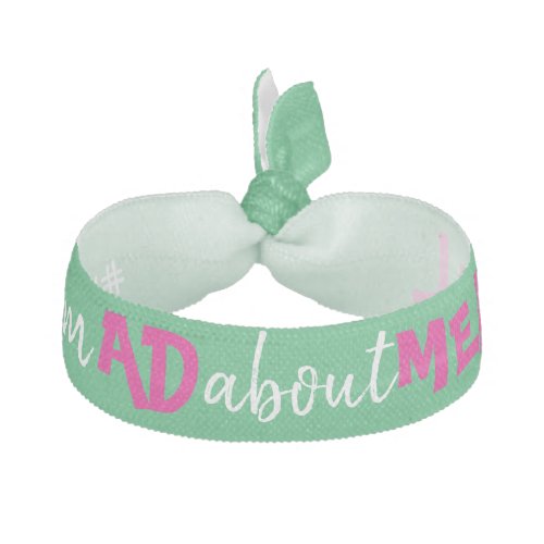 Hashtag Bachelorette Hair Tie Pink Green White