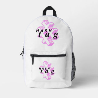 Hashtag Backpack |Trendy Minimalist Streetwear Bag