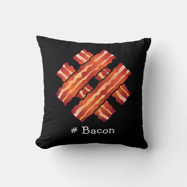 Hashtag Bacon Pillow (Front)