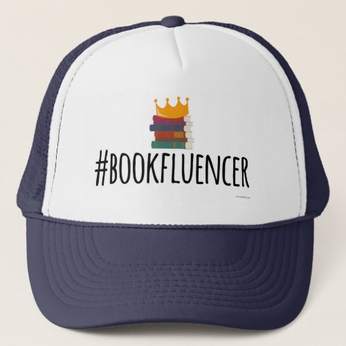 Hashtag Bookinfluencer Reading Cartoon Trucker Hat