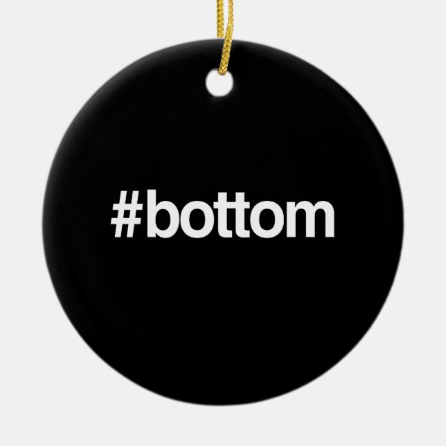 HASHTAG BOTTOM CERAMIC ORNAMENT (Front)
