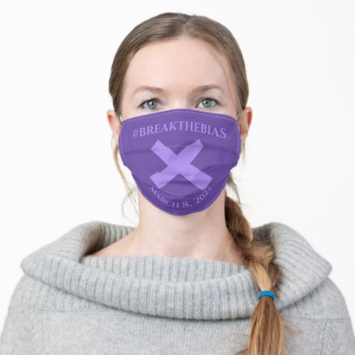 Hashtag Break The Bias International Womens Day Adult Cloth Face Mask