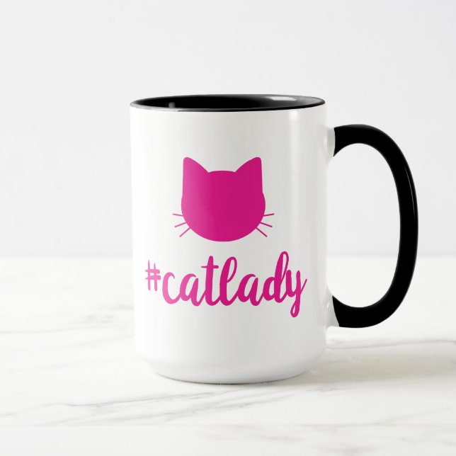 Hashtag Cat Lady Design: #catlady Mug (Right)