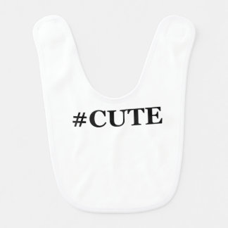 Hashtag Cute Baby Bib