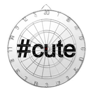 Hashtag # Cute Dartboard With Darts