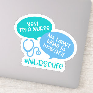Hashtag Cute Nurse Life  Laptop Decal Sticker