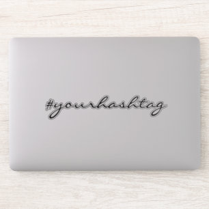 Hashtag   Cute Script Social Media Laptop Stickers
