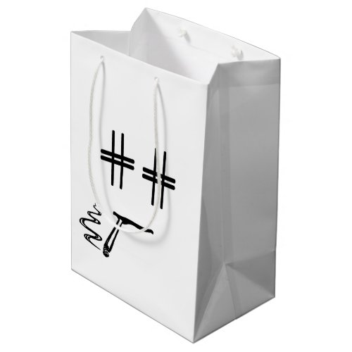  Hashtag Face Social Media Blogger Humor Medium Gift Bag