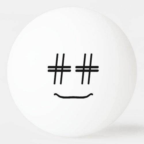  Hashtag Face Social Media Blogger Humor Ping Pong Ball
