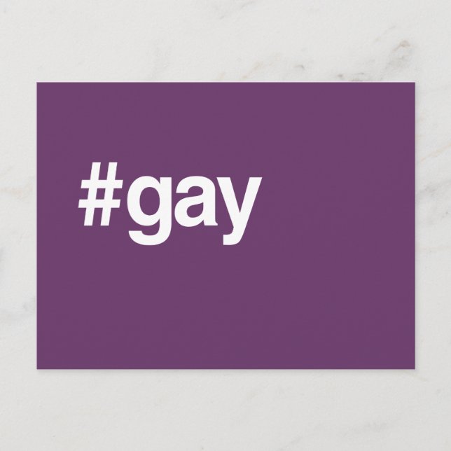 HASHTAG GAY POSTCARD (Front)