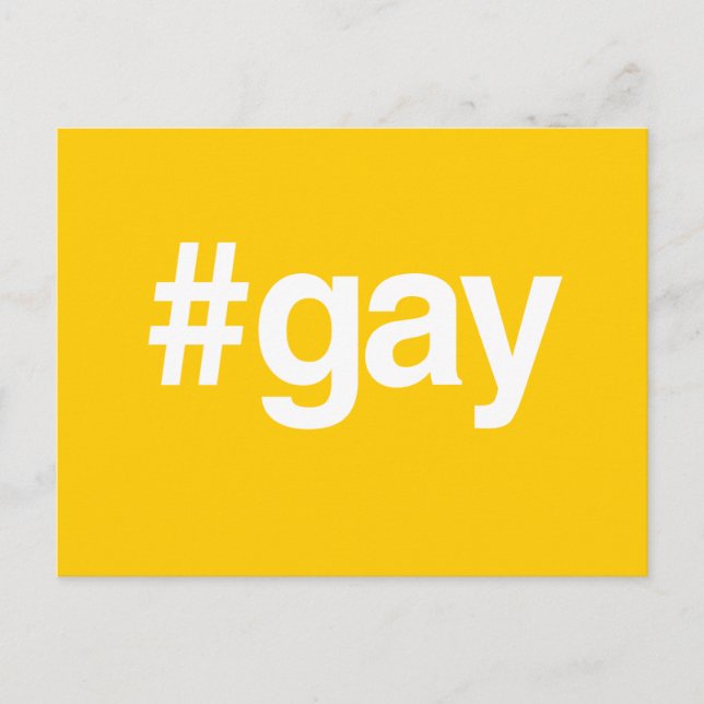 HASHTAG GAY POSTCARD (Front)
