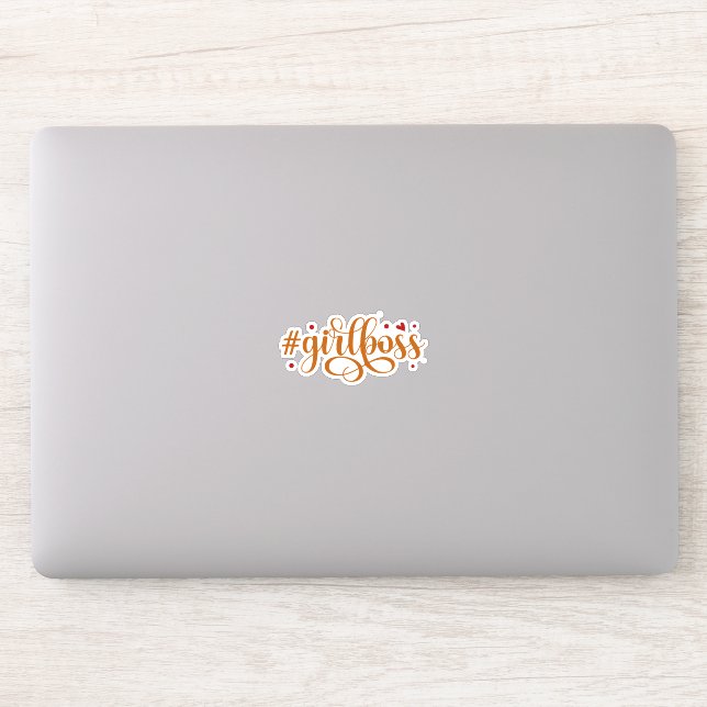 Hashtag Girl Boss Aesthetic Calligraphy  Sticker (Computer)