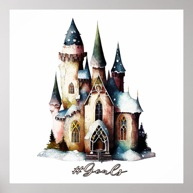 Hashtag Goals - Fairy Princess Fantasy Castle Poster (Front)