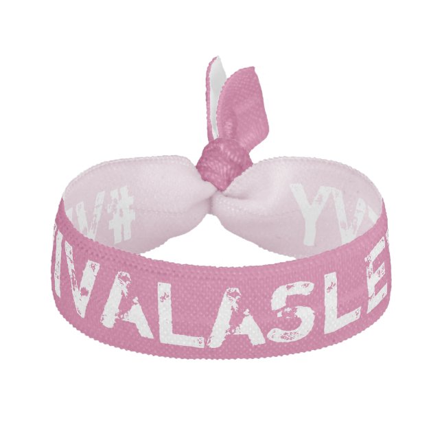 Hashtag Hair Ties - Pink and White (Front)