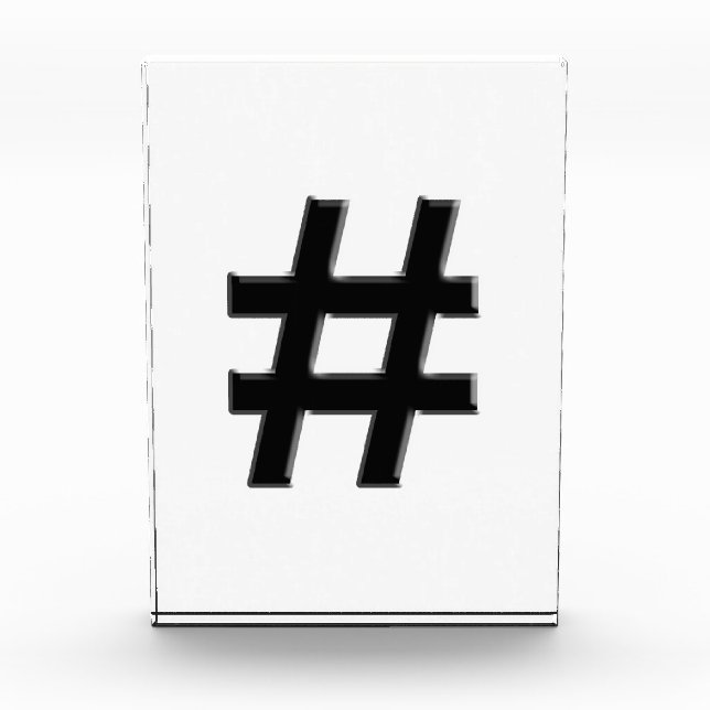 #HASHTAG - Hash Tag Symbol Acrylic Award (Front)