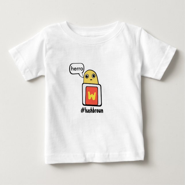 Hashtag Hashbrown Baby T-Shirt (Front)