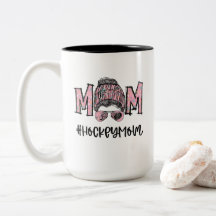 Hashtag Hockey Mom Pink Watercolor Girly