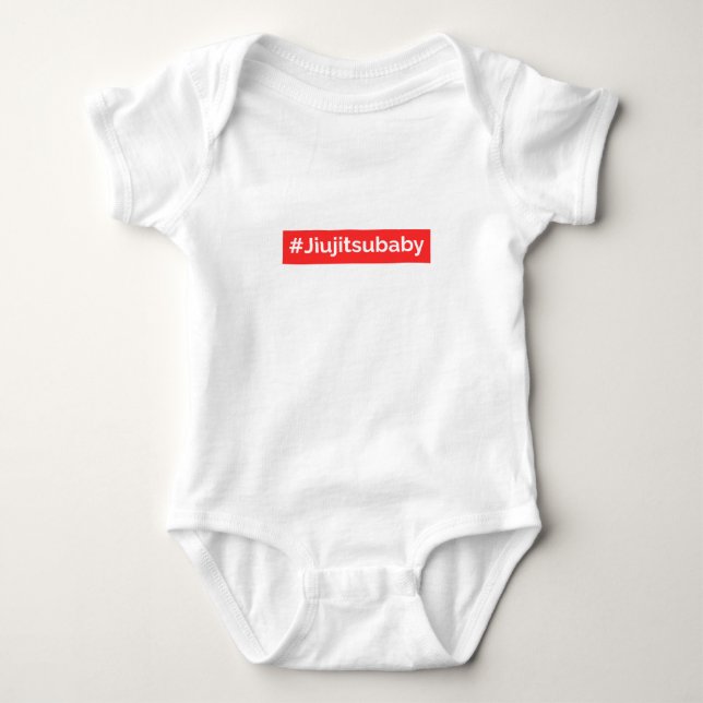 Hashtag Jiu Jitsu Baby Baby Bodysuit (Front)