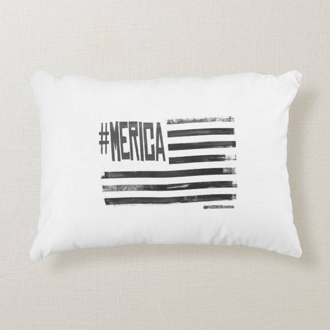 Hashtag 'Merica Flag Accent Pillow (Front)