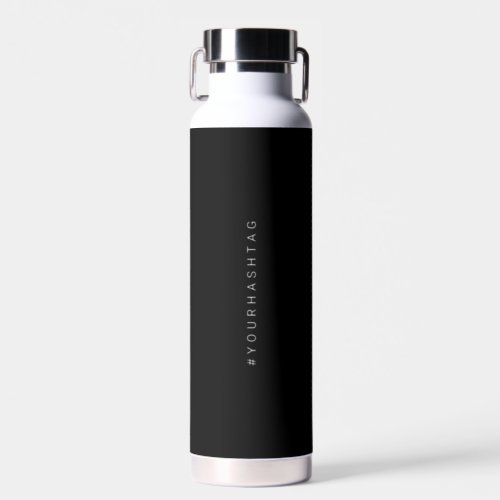 Hashtag  Minimalist Stylish Modern Social Media Water Bottle
