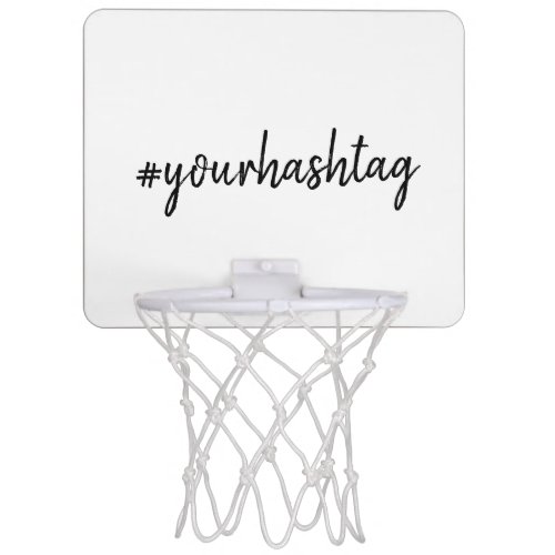 Hashtag  Modern Minimalist Handwritten Stylish Mini Basketball Hoop