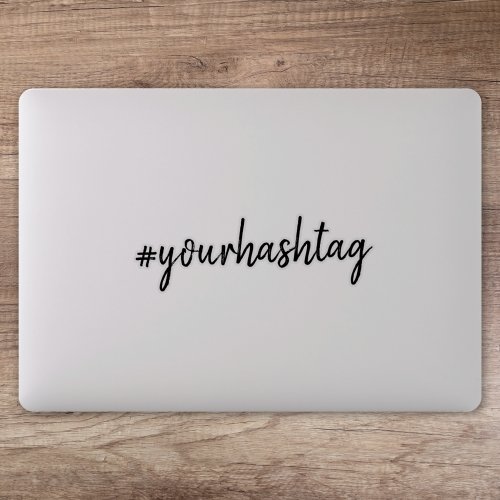 Hashtag   Modern Minimalist Social Media Laptop Sticker