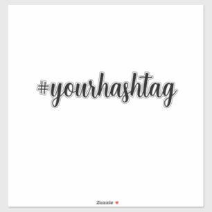 Hashtag # Modern Minimalist Social Media Sticker