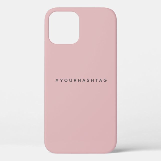 Hashtag Modern # | Pink Trending Social Media Case-Mate iPhone Case (Back)