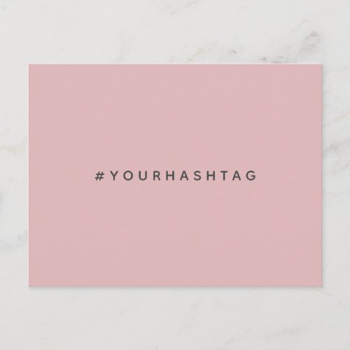 Hashtag Modern   Pink Trending Social Media Postcard