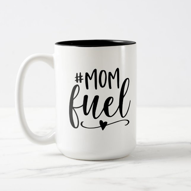 Hashtag Mom Fuel Mug (Left)