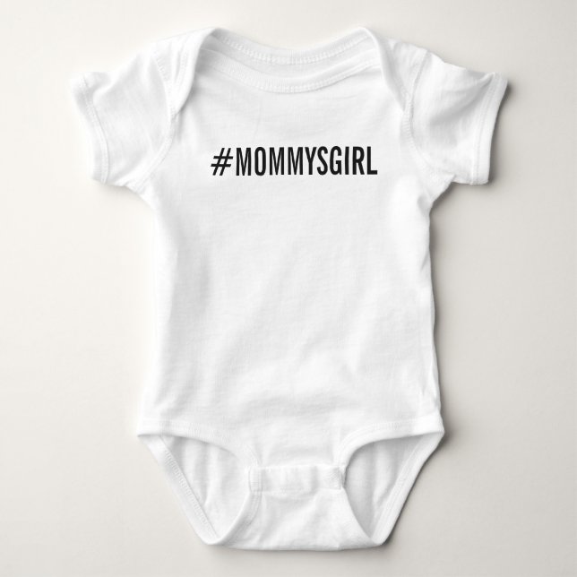 Hashtag Mommy's Girl Baby Bodysuit (Front)