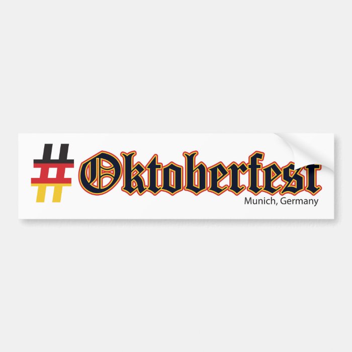 Hashtag Oktoberfest Bumper Sticker