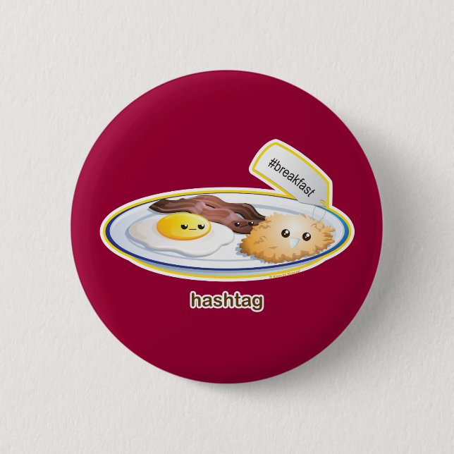 Hashtag Pinback Button (Front)