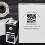 Hashtag QR Code Address Self-Inking Rubber Stamp