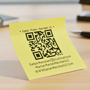 Hashtag QR Code Address Self-Inking Rubber Stamp